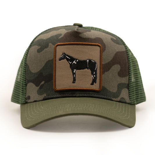 Camo QH Curved Brim Trucker